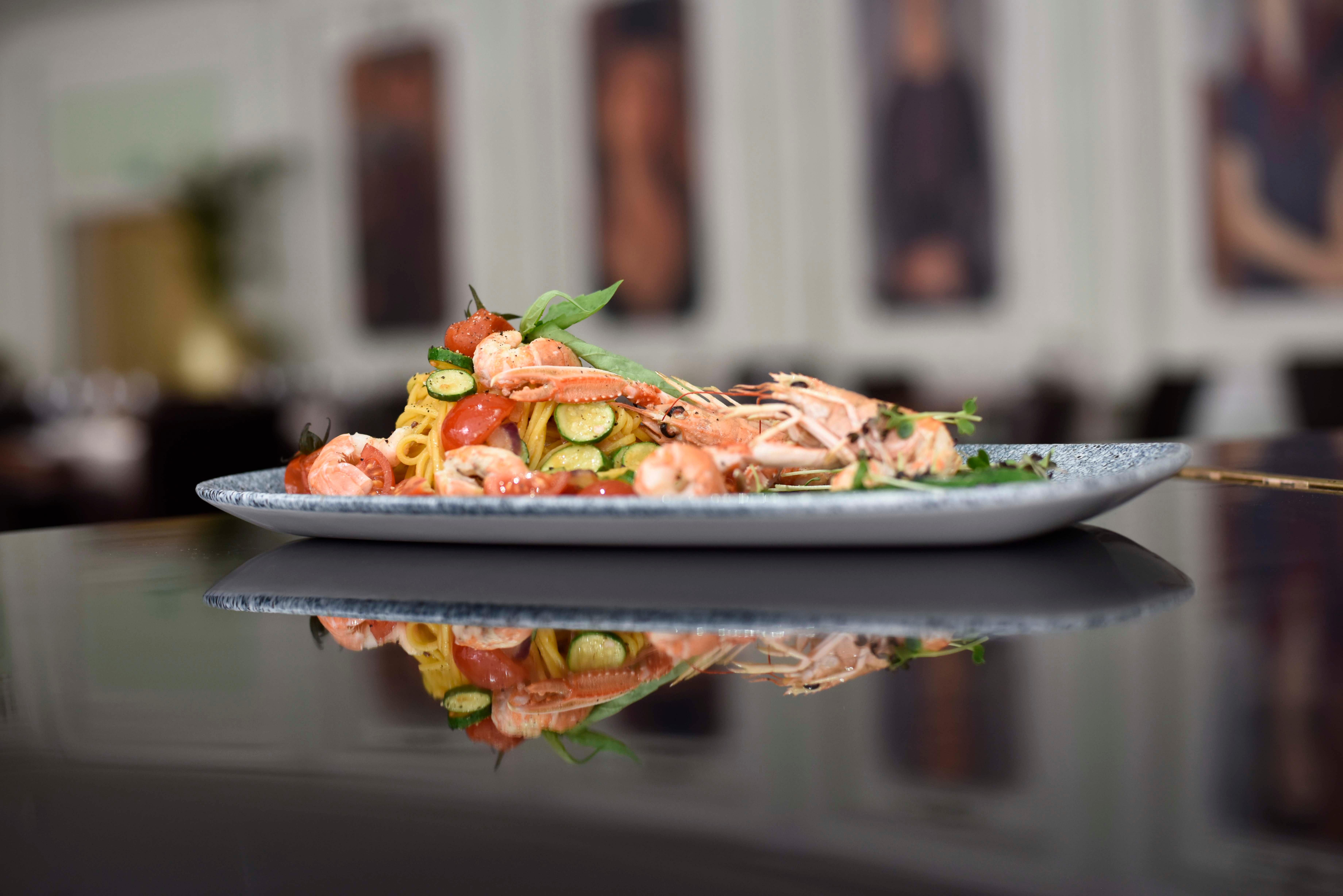 Intercontinental Hotel Bucharest, an IHG Hotel Esterno foto A prawn and pasta dish
